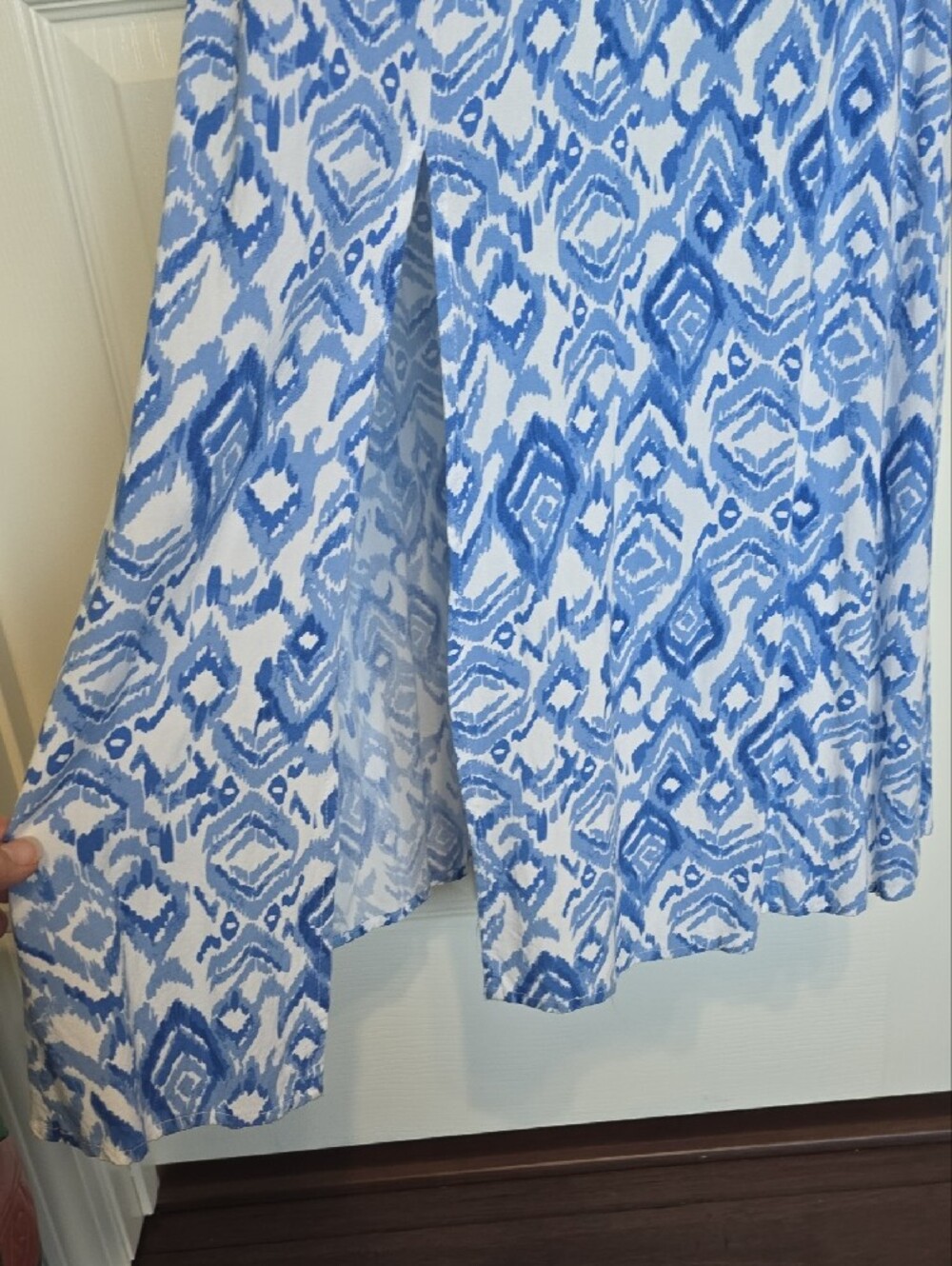 Jessica Simpson Blue and White Printed Strapless Dress - Picture 10 of 16